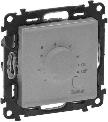 Терморегулятор механический с датчиком без рамки Legrand Valena Life 0С +30С алюминий картинка